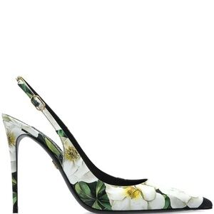 Floral Slingback Heels